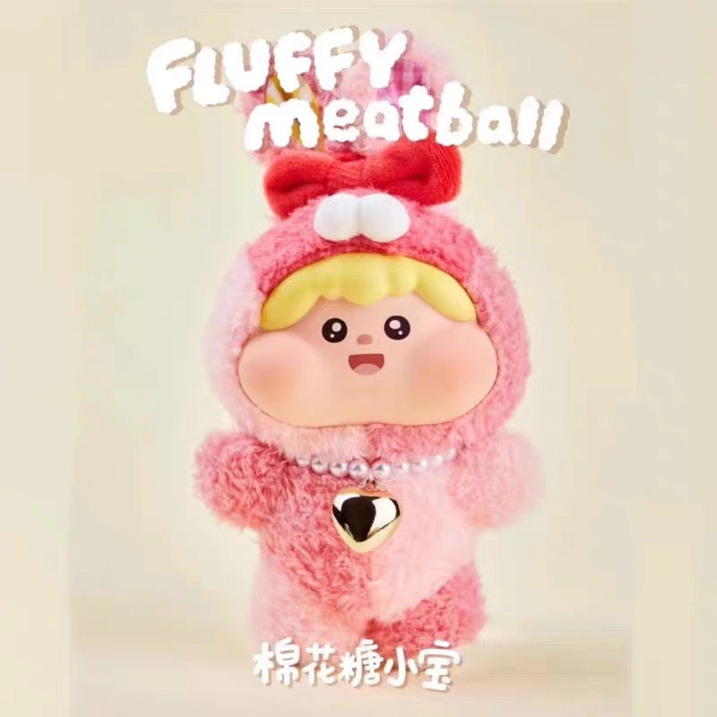 【T129】Fluffy Meatball Cotton Candy Baby  Series  Plush Dolls
